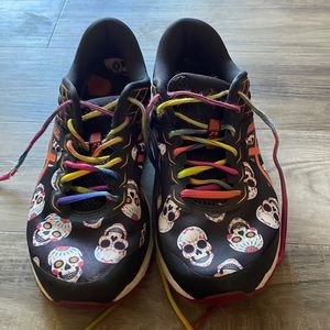 Asics Gel-Cumulus 21 “Day of the Dead” Running Shoes Skulls Orange Black Sz 10